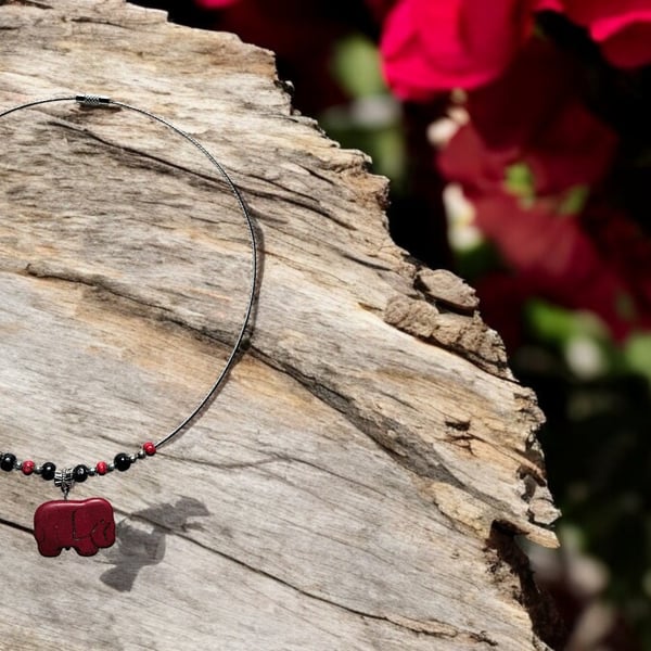 Elephant choker neclace, elephant jewellery, choker necklace, gothic choker, sto