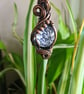 Double Sided Blue & White Unique Copper & Glass Pendant Necklace Gift Jewellery  - Image 8