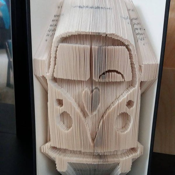 Heart Camper Van COMBI Book Folding Pattern - EMAILED PDF PATTERN