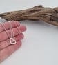 Fine Silver Textured Heart Necklace - Image 3