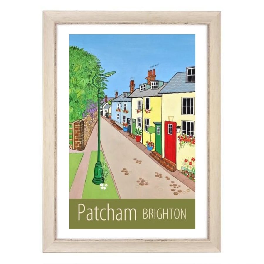 Patcham Brighton travel poster print by Susie West
