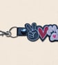 Pawprint Keyring - Peace Love Paws Bag Charm - Image 3