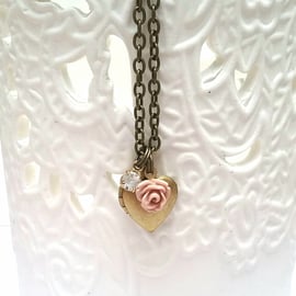 Dainty Heart Locket Necklace 