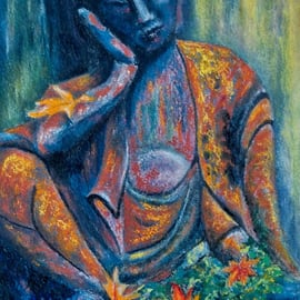 Original Pastel - Buddha