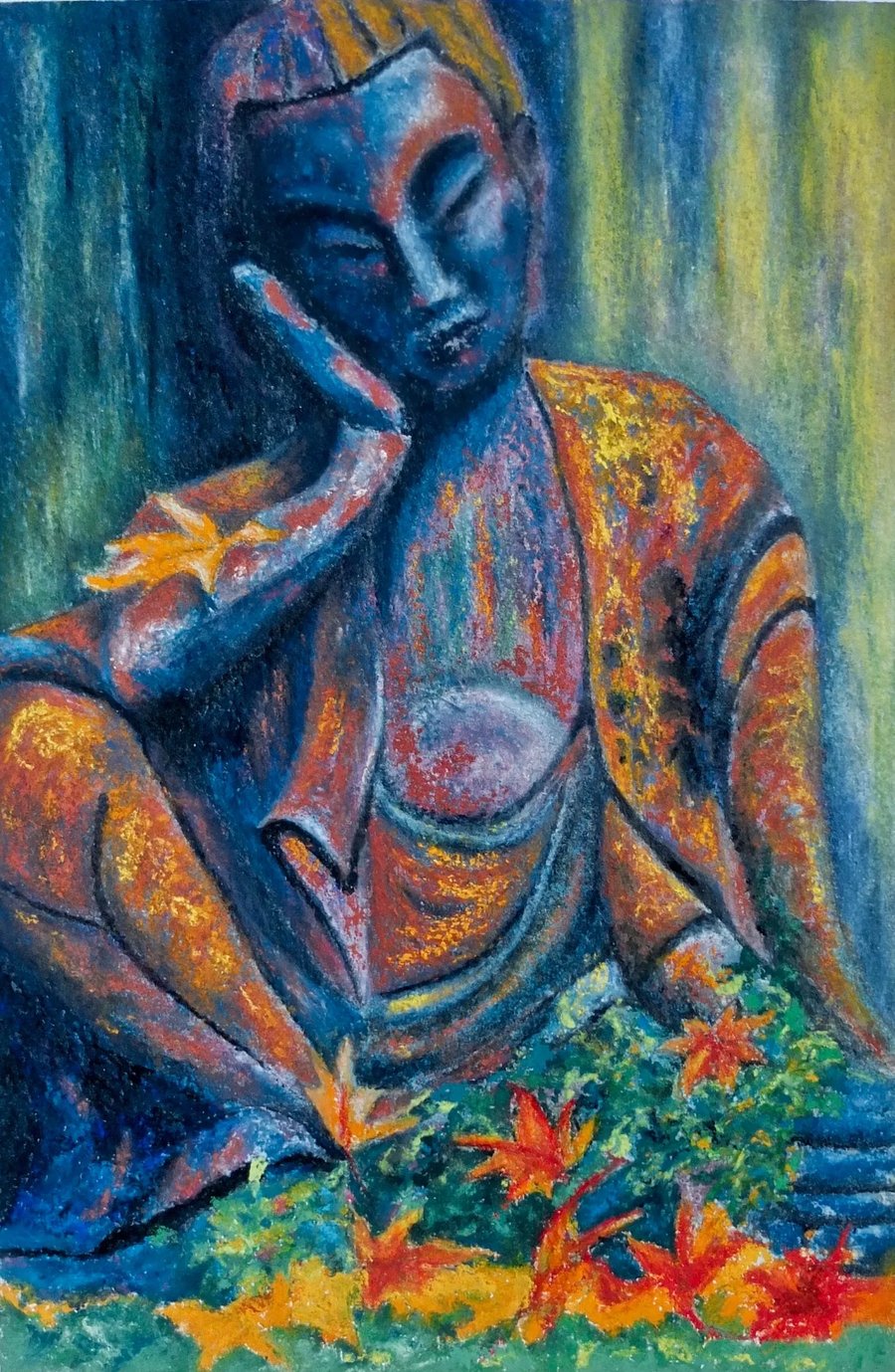 Original Pastel - Buddha
