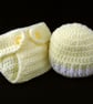 Handmade Baby Beanie Hat and Diaper Cover Gift Set - Image 4