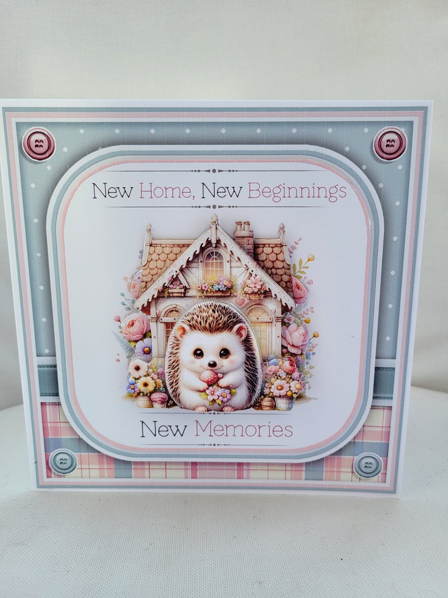 Handmade new home card, new home card 