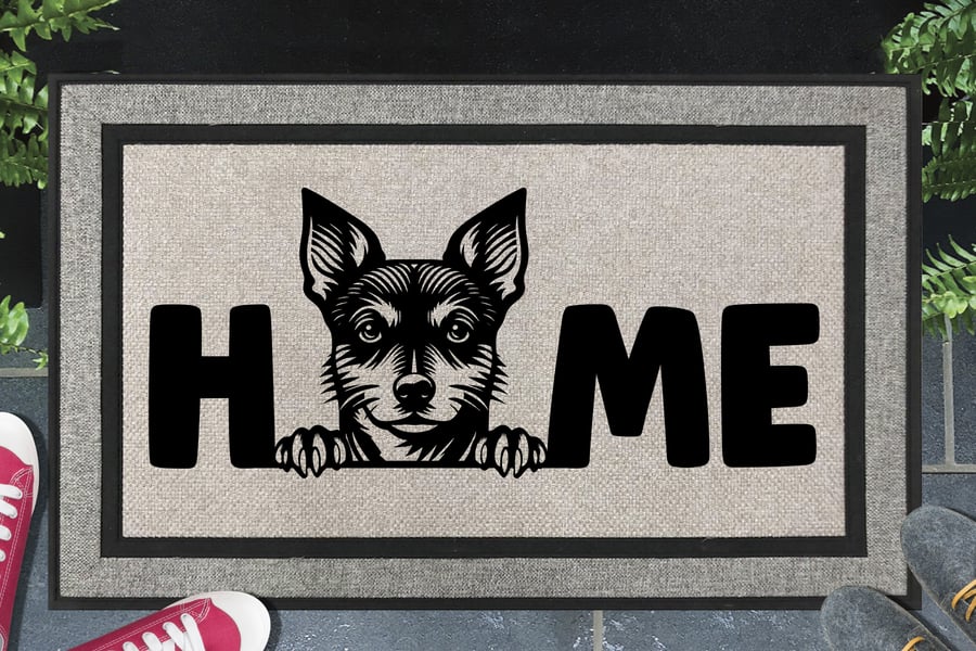 Rat Terrier Home Door Mat - All Weather Doormat - 45x70cm 