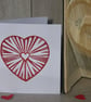 Handprinted heart greetings card - Image 4