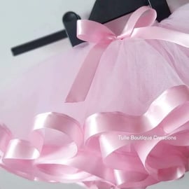 Girl's 2 Tone Pink Tutu Skirt - Ages From 0-6 Months to 6-7 Years UK