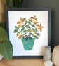 Mint Plant Wall Art, Limited Variable Edition Screen Print