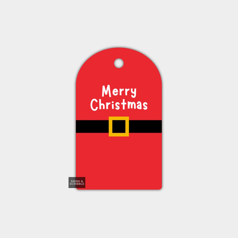 Funny Christmas Gift Tags For Adults, 6pk - Santa Costume