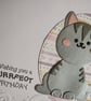 Wishing you a PURRFECT birthday - grey tabby cat  - Image 2