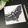 Deaths Head Hawk Moth Card - Blank or personalised for any occasion 