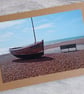 Boat on Brighton Beach Photo Greetings Card - Image 1