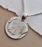 Rottweiler Coin Pendant Necklace Recycled Sterling Silver - Image 7