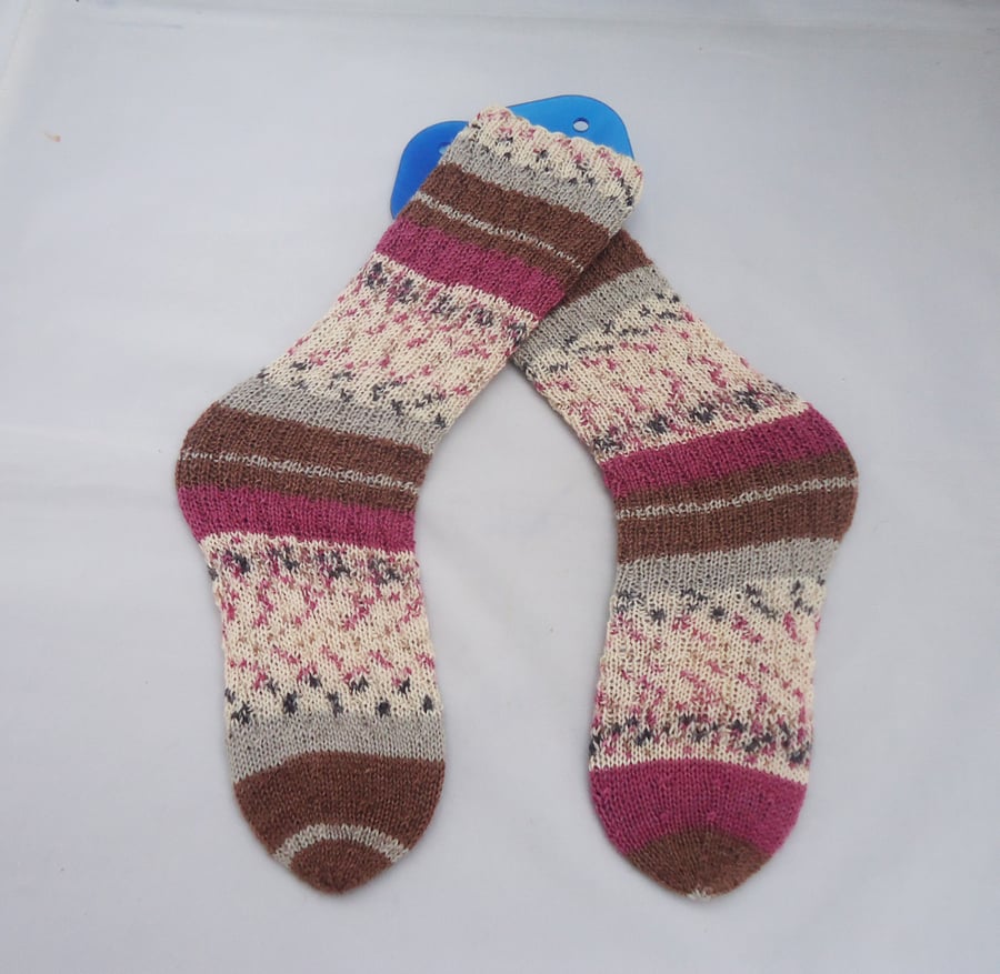 Women Spiral Socks, No Heel Socks, Tube Socks, Hand Knit Socks