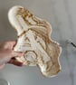 Eco-Resin Wavy Display Tray, Marble Trinket Catch-All Dish, Neutral Home Decor