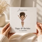 Personalised Gymnast Birthday Card For Her Happy Birthday Daughter Niece etc