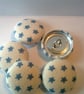 Tilda Fabric Covered Buttons Little Blue Star