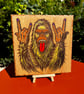 Rock yeti bespoke wooden plaque 