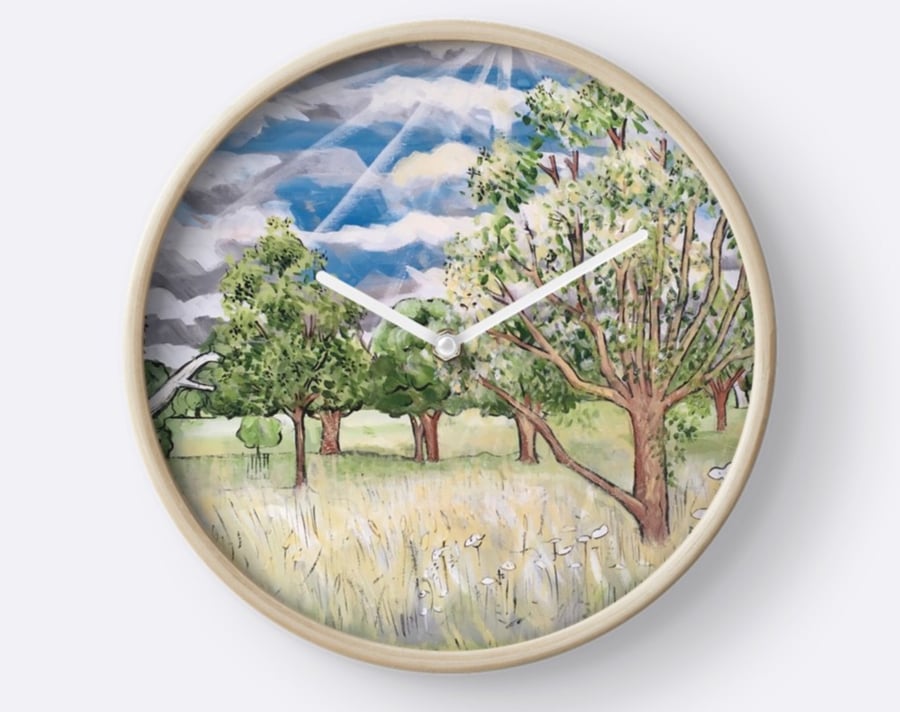 Beautiful Wall Clock Featuring The Painting ‘Breaking Through...’