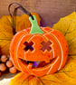 Orange ceramic pumpkin decoration - Image 6