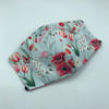 Poppy, Tulip and Butterfly Face Mask. Triple layered. 100 % Cotton Fabric.