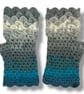 Crocheted Fingerless Dragon Scale Gloves - Image 1