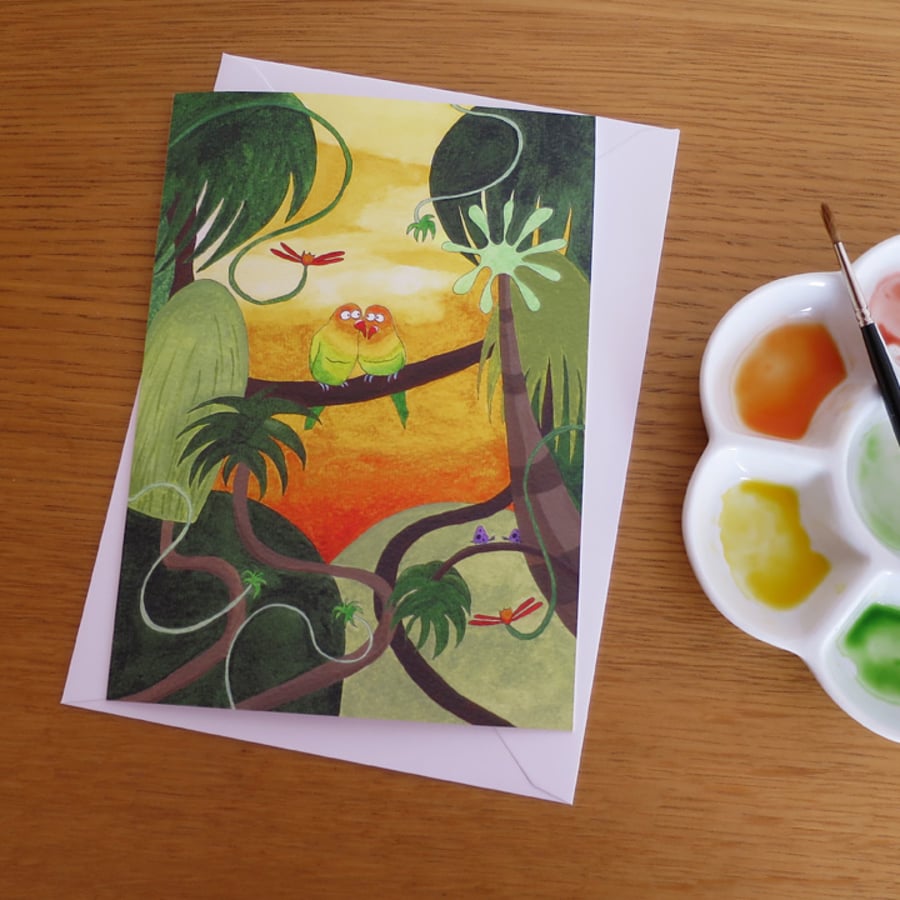 Lovebirds Valentine's Day Card