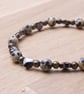 Dalmatian Jasper gemstone and heart beaded bracelet - Image 1