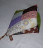 Tumbler Block Pieced Patchwork Project Holder. Lined Purse. Zipped Holdall. - Image 4