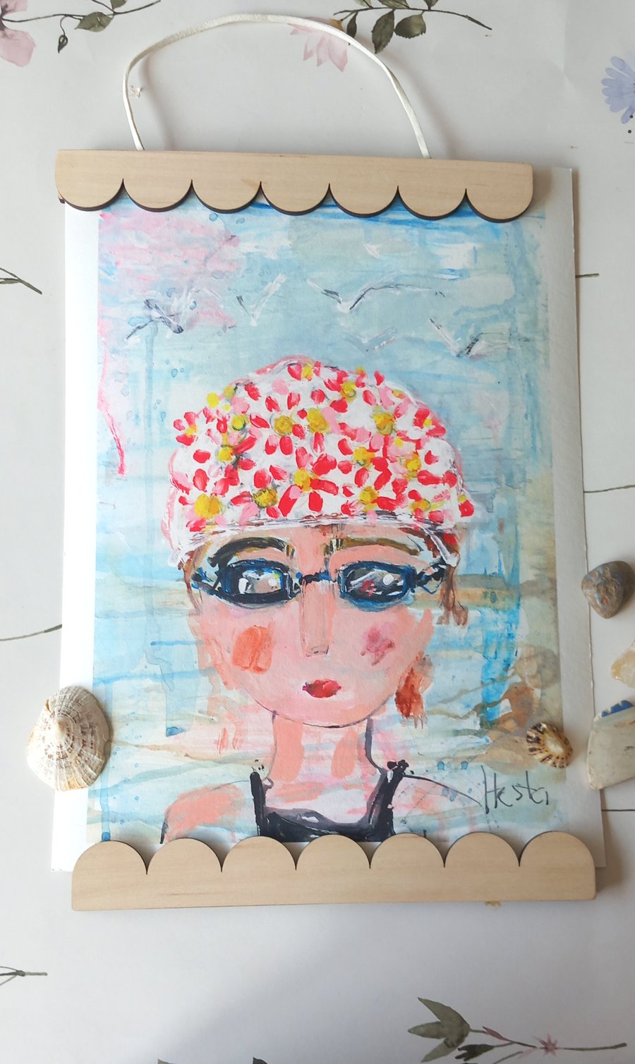 Limited edition print.  'Wild swimmer' 