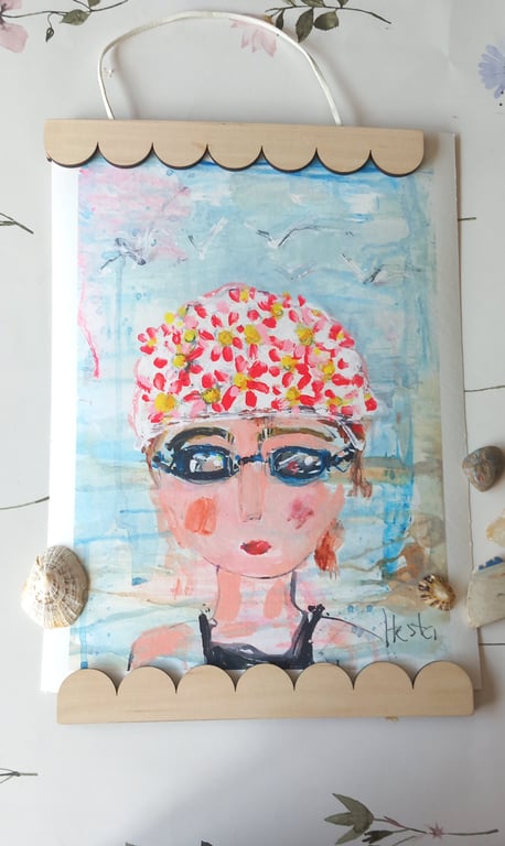 Limited edition print.  'Wild swimmer' 