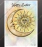 Personalised Easter Card Plantable Seeded Option Celestial Moon Sunshine Spring