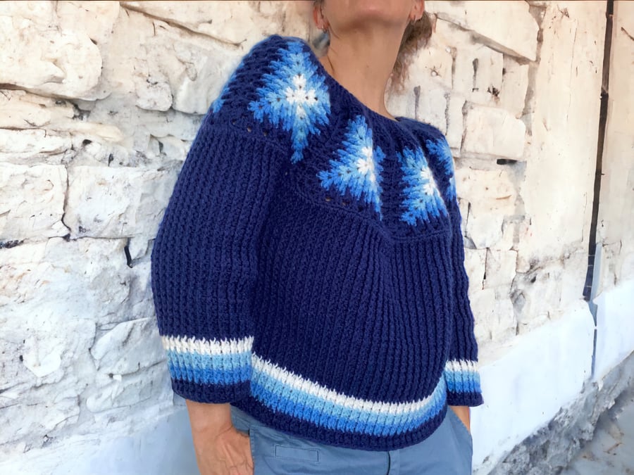 Alpine Crochet Sweater 
