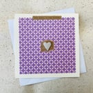 Happy birthday Handmade ceramic Gift card, greetings card, love heart card