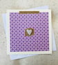 Happy birthday Handmade ceramic Gift card, greetings card, love heart card