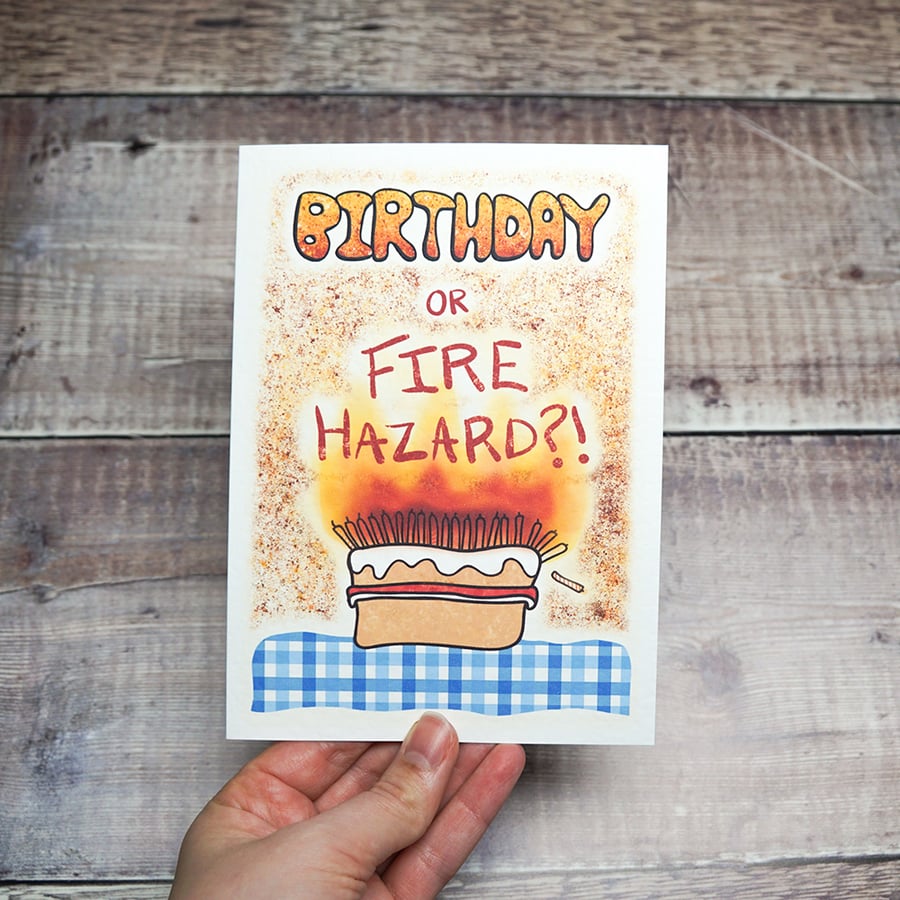 Funny Birthday Card for Old People! - Birthday or Fire Hazard? - Old Age Joke
