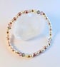 Czech Glass Pearl Bracelet With Swarovski Crystals  - Handmade In Devon - Image 1