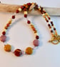 Mookaite Necklace With Pink Swarovski Crystals - Handmade In Devon - Free UK P&P - Image 7