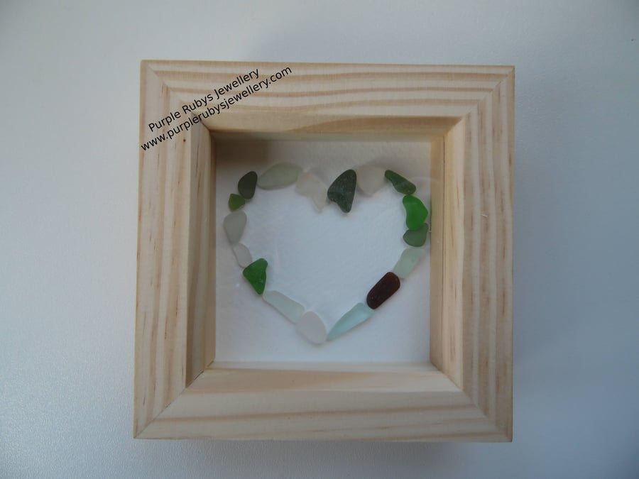 Heart of Cornwall Sea Glass Picture P162