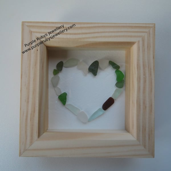 Heart of Cornwall Sea Glass Picture P162