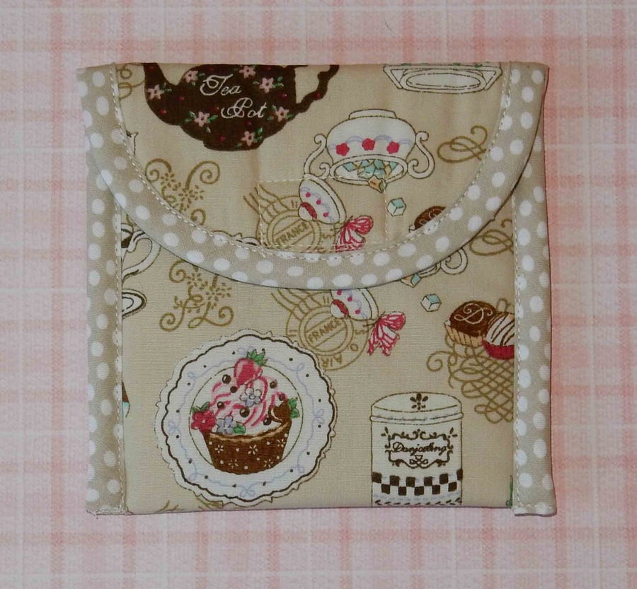 Tea bag wallet - pretty china SALE PRICE