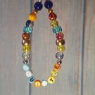 Squirtle beaded keyring charm