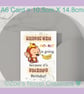 Birthday Greetings Card, personalised, monkey 10.5cm x 14.8cm - Image 3
