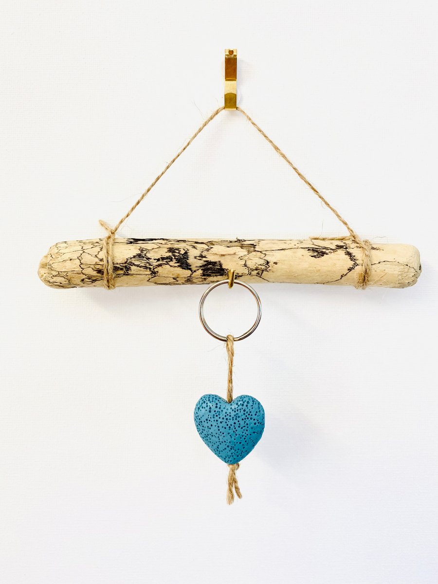 Blue heart keyring 