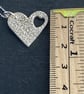 Silver heart within a heart pendant - Image 4