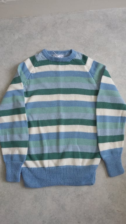 Pastel Stripe Cotton Jumper, machine washable, made to order, any colours