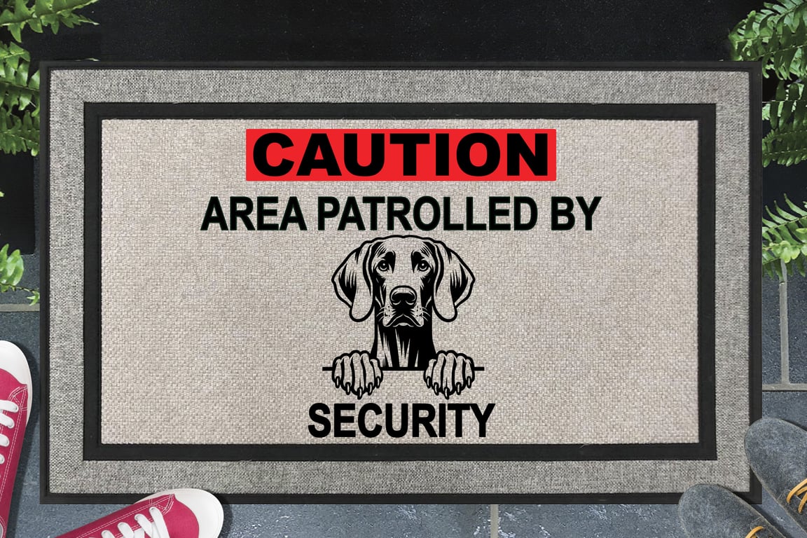 Weimaraner Security Door Mat - All Weather Doormat - 45x70cm 